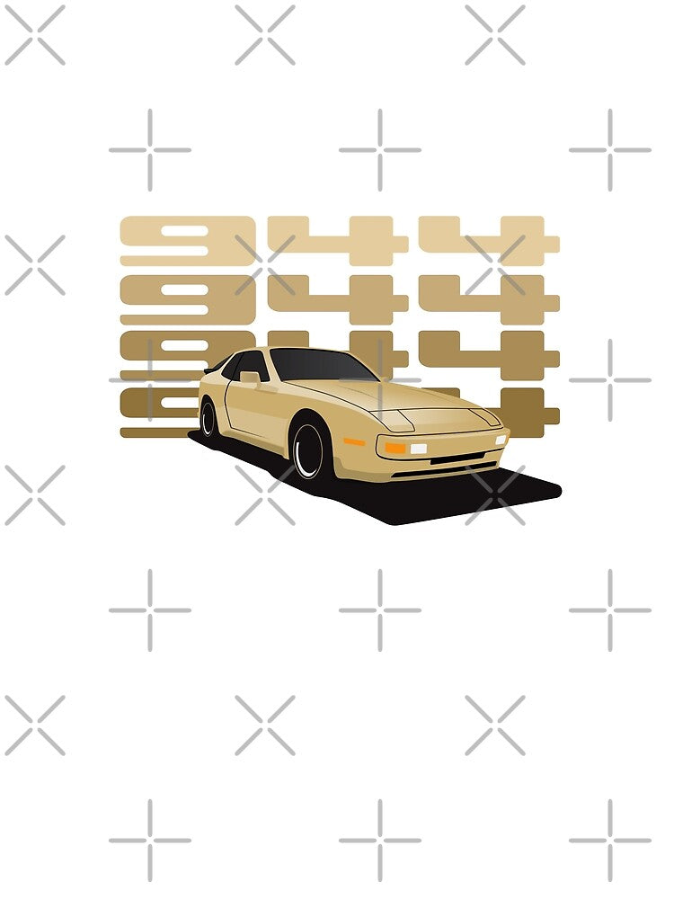 1986 Porsche 944 Gold illustration by blackdogshop