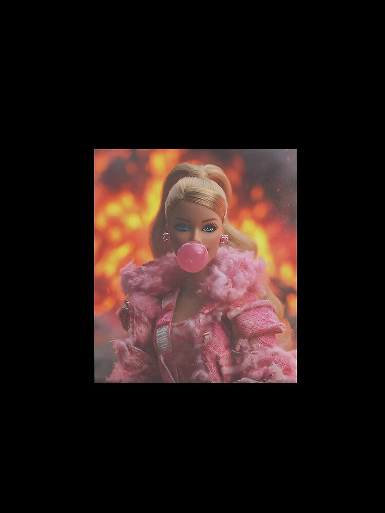 Funny Doll Blowing Bubblegum Explosion Fire Disaster Meme by Devilians92