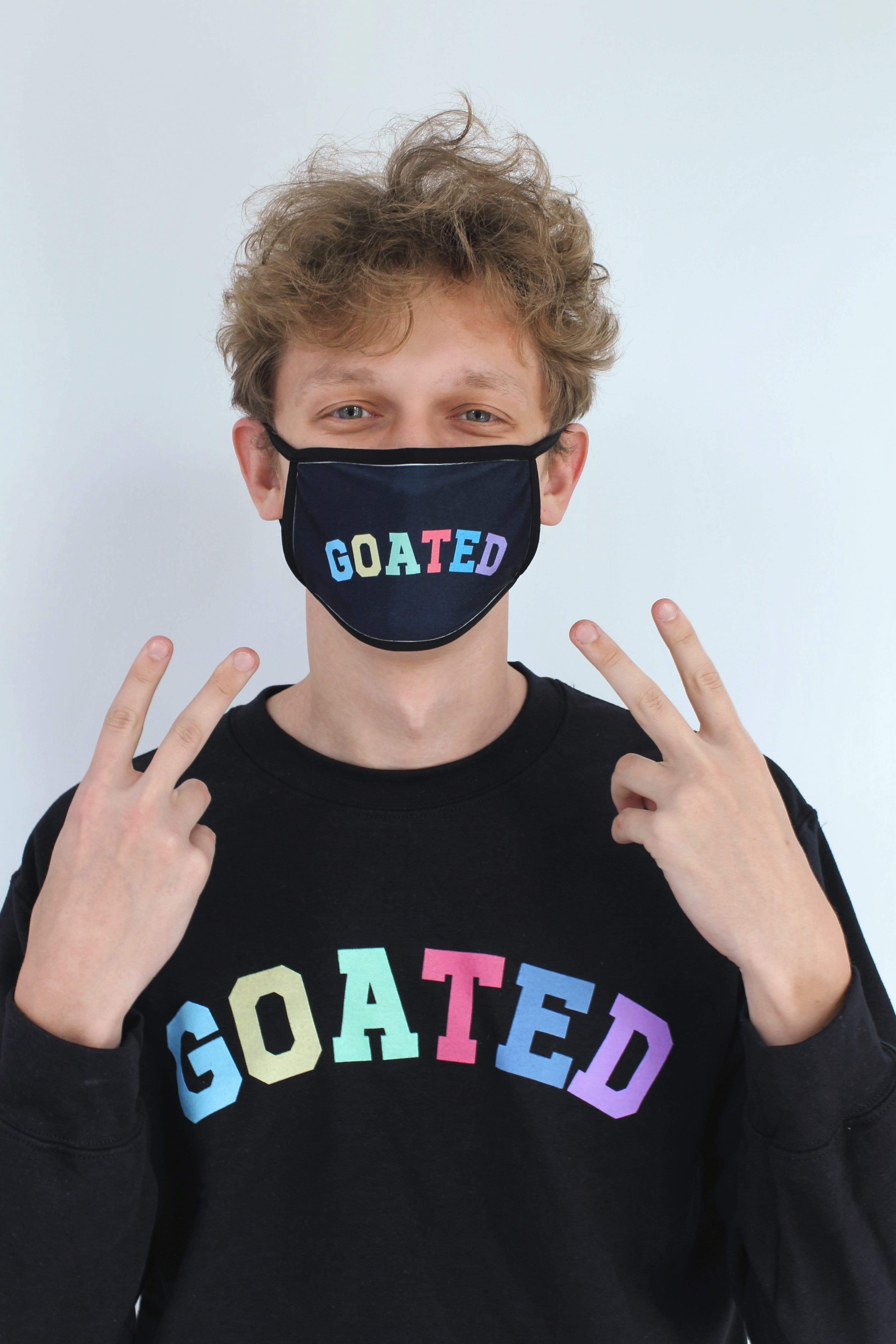 Formula: Rainbow "Goated" Face Mask