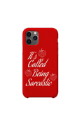 Ha Sisters: Called Be Sarcastic Red Phone Case