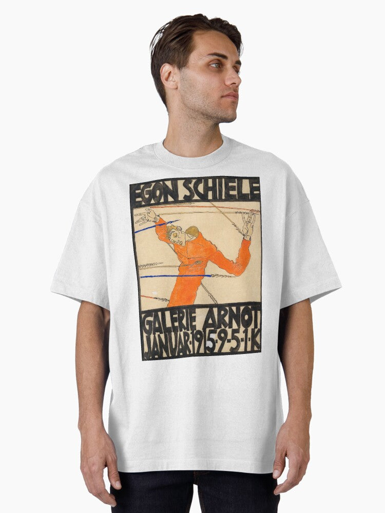 Egon Schiele Exhibition Poster Oversized T-Shirt