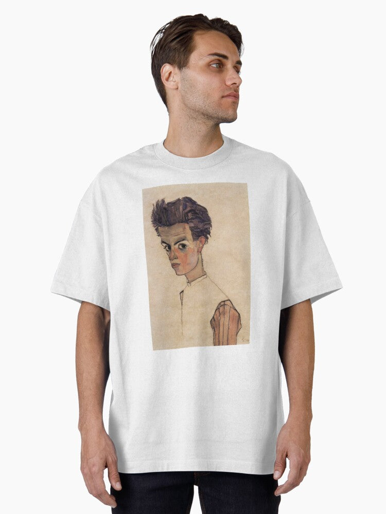 original painting by Egon Schiele 1890 – 1918, Egon Schiele Prints Oversized T-Shirt