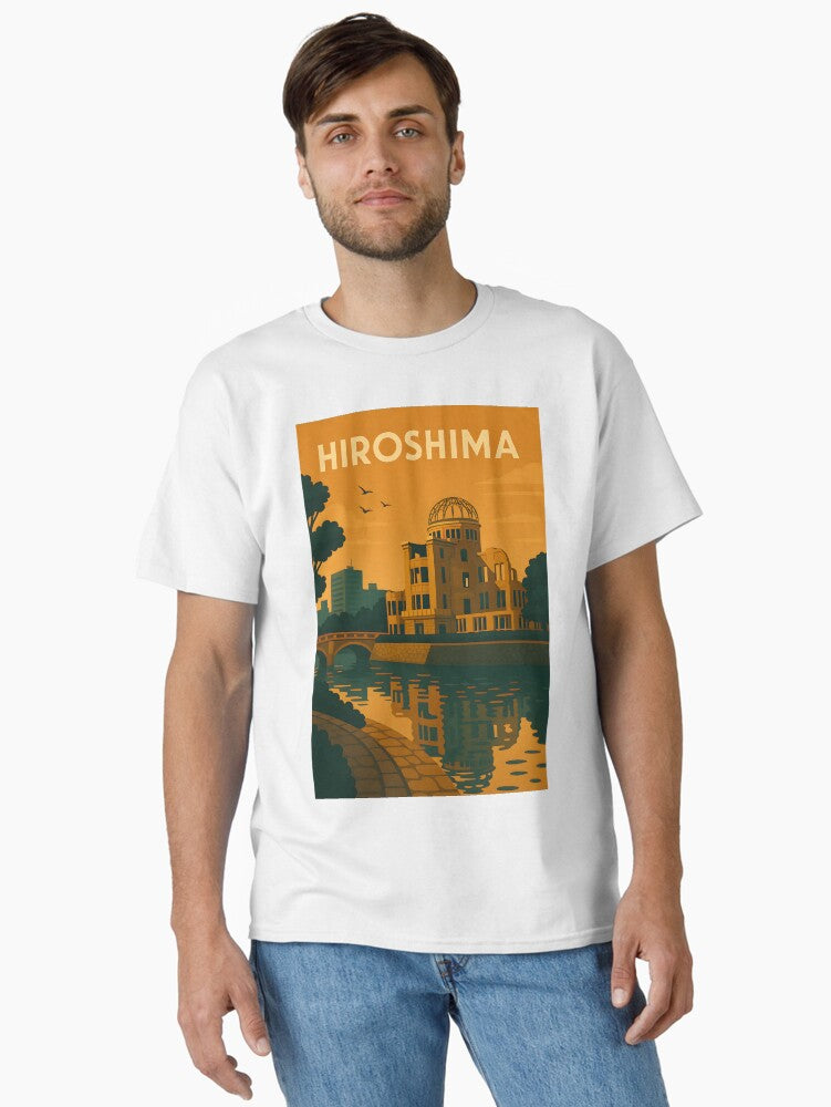 Hiroshima Peace Dome – Vintage Travel Poster Classic T-Shirt