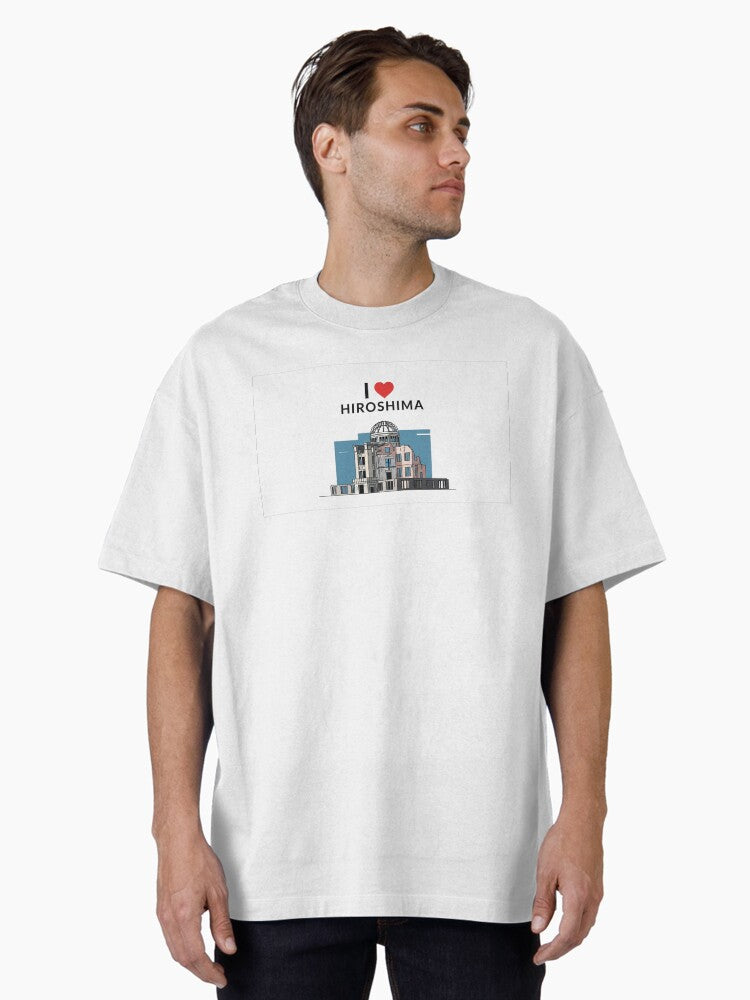 I Love Hiroshima City Oversized T-Shirt