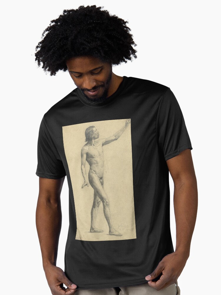 Mannlicher Akademieakt in Bewegung by Gustav Klimt: Classical Male Nude Drawing Poster Active T-Shirt