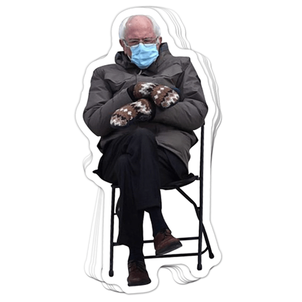 Bernie Mittens Vinyl Sticker