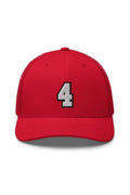 James Cook: Number 4 Red Trucker Hat