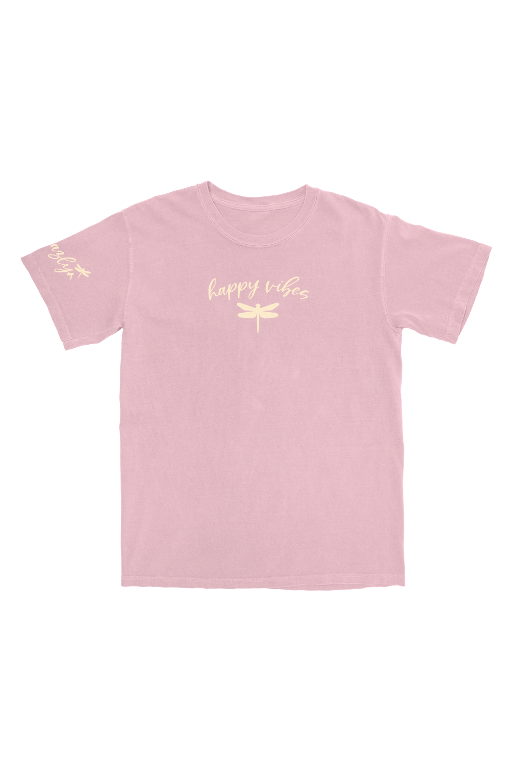 Jazlyn Jade 'Happy Vibes' Light Pink T-Shirt