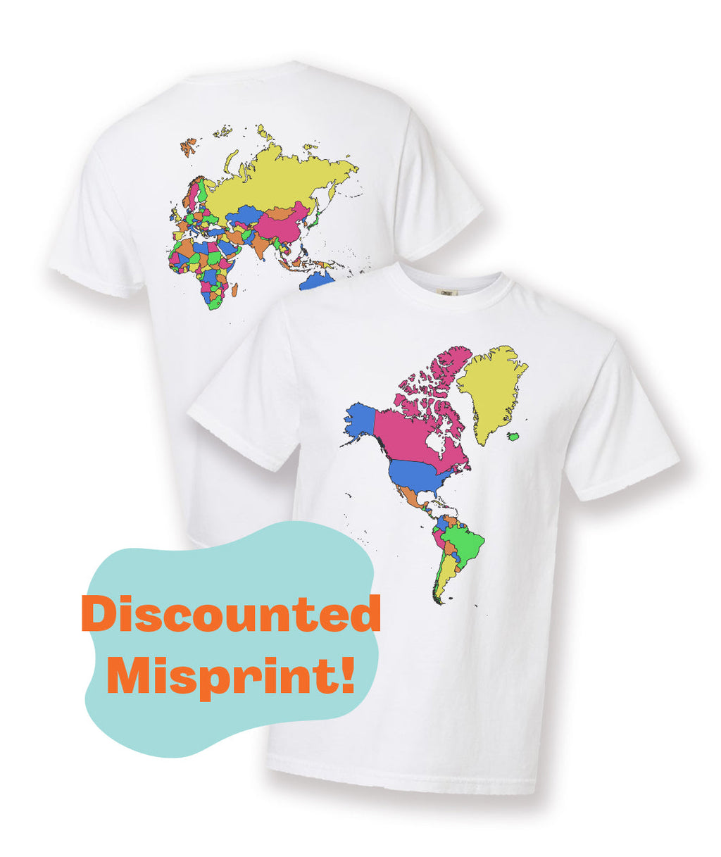 World Map T-Shirt - White MISPRINTS