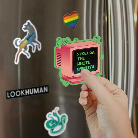 Follow The White Rabbit Magnet