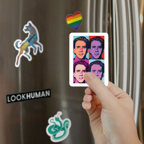 Nicholas Cage Pop Art Parody Magnet