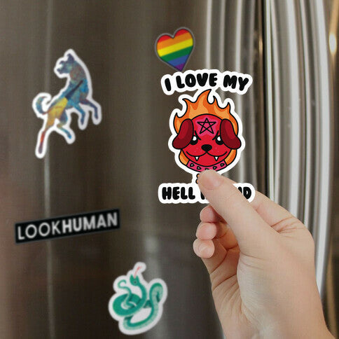I Love My Hell Hound Magnet