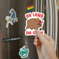 OH LAWD SHE COMIN' Bear Magnet