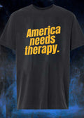 America Needs Therapy Brown T-Shirt