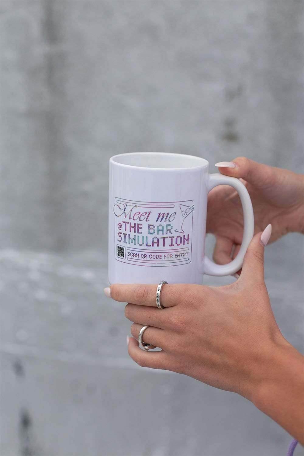 NYU Girls Roasting Tech Guys: Bar Simulation White Mug