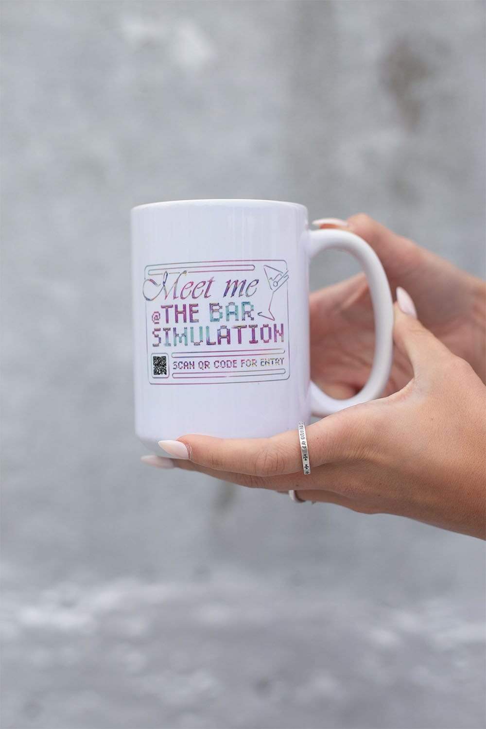 NYU Girls Roasting Tech Guys: Bar Simulation White Mug