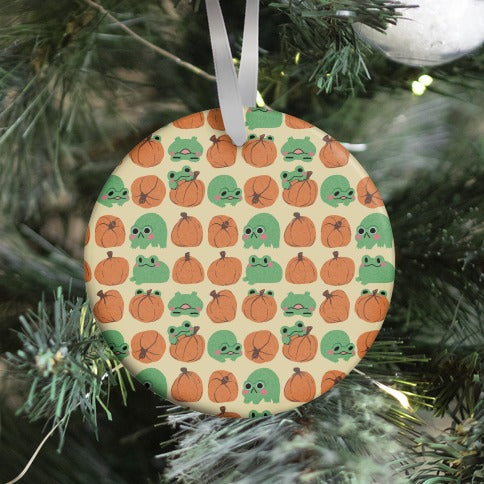 Pumpkins  Frogs Ornament
