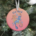 Sea-Haw Cowgirl Mermaid Ornament