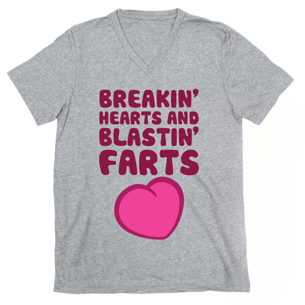 Breakin' Hearts And Blastin' Farts V-Neck