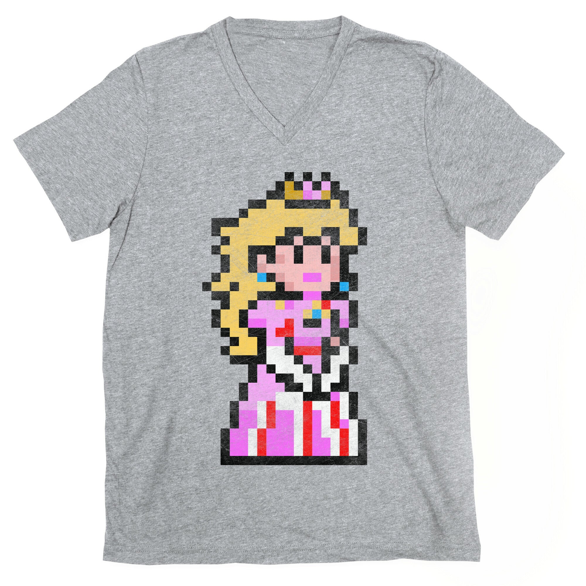 Princess Peach 8-Bit Parody V-Neck