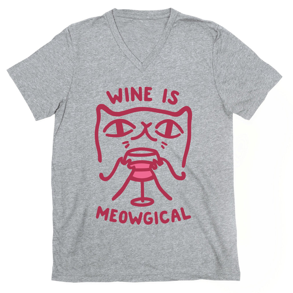 Wine is Meowgical V-Neck