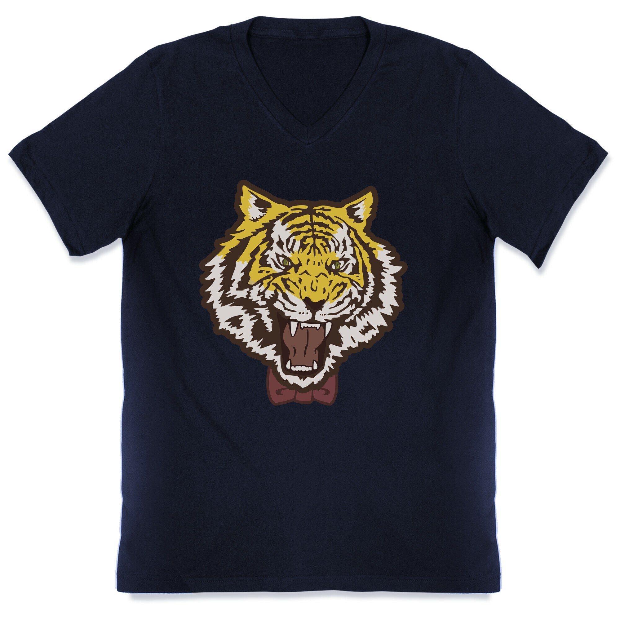 Tiger in a Bow Tie V-Neck