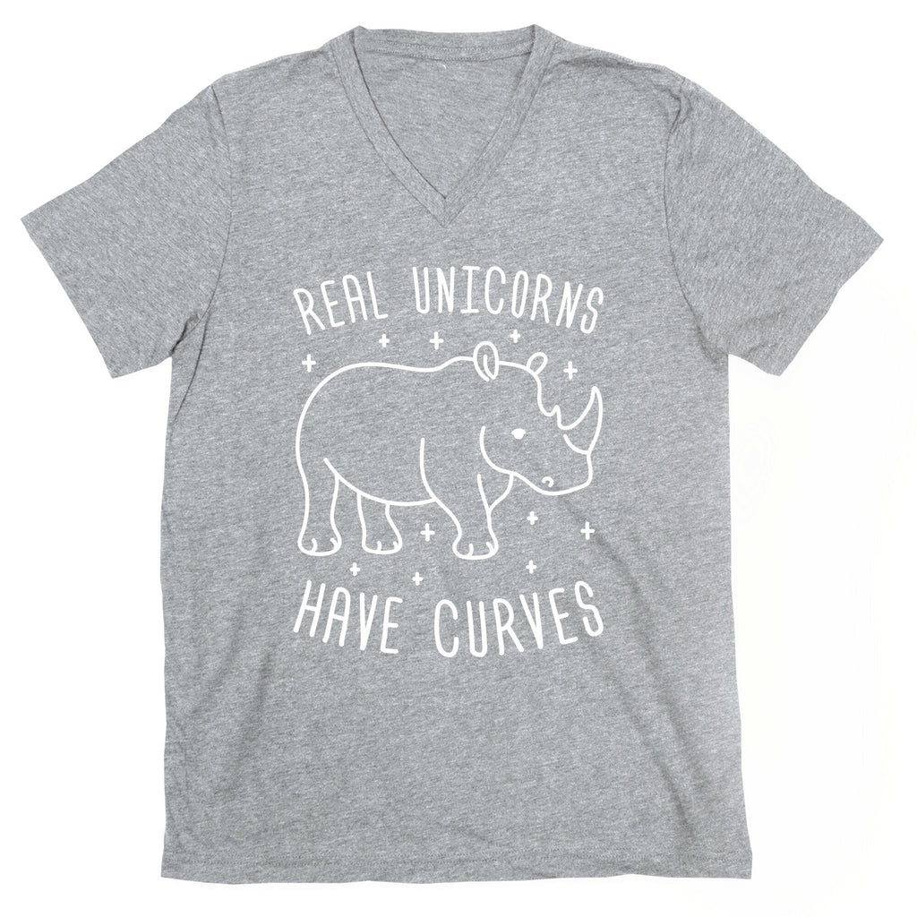 Real Unicorns Have Curves (Rhino) V-Neck