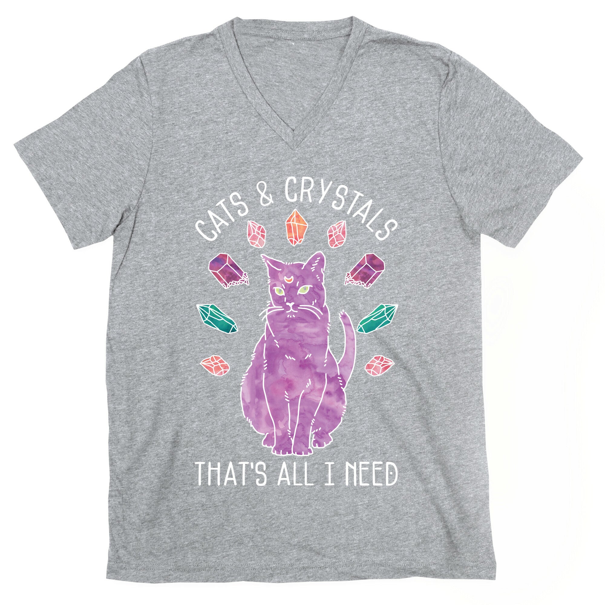 Cats and Crystals V-Neck