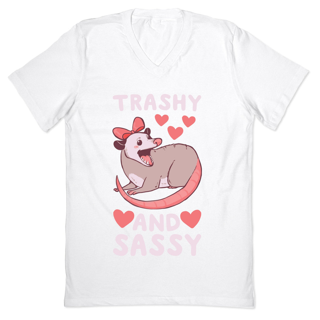 Trashy and Sassy Possum  V-Neck