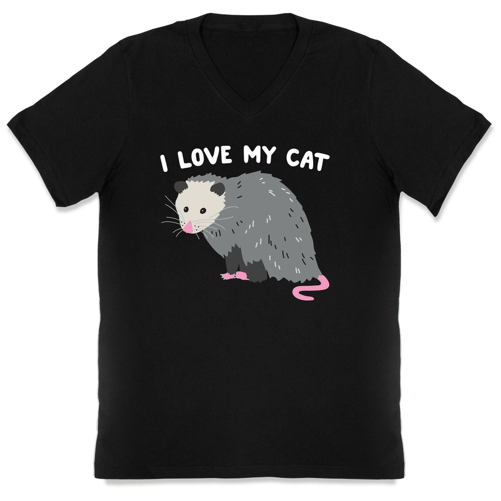 I Love My Cat Opossum V-Neck