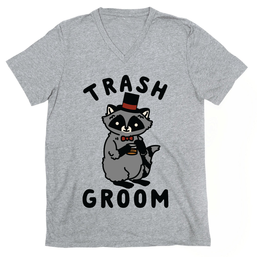 Trash Groom Raccoon Bachelor Party V-Neck