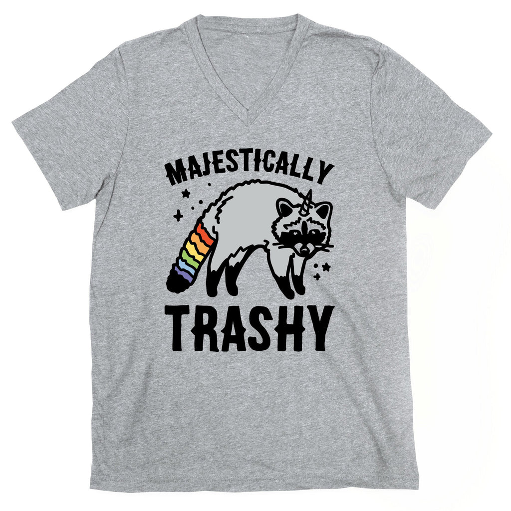 Majestically Trashy Raccoon  V-Neck