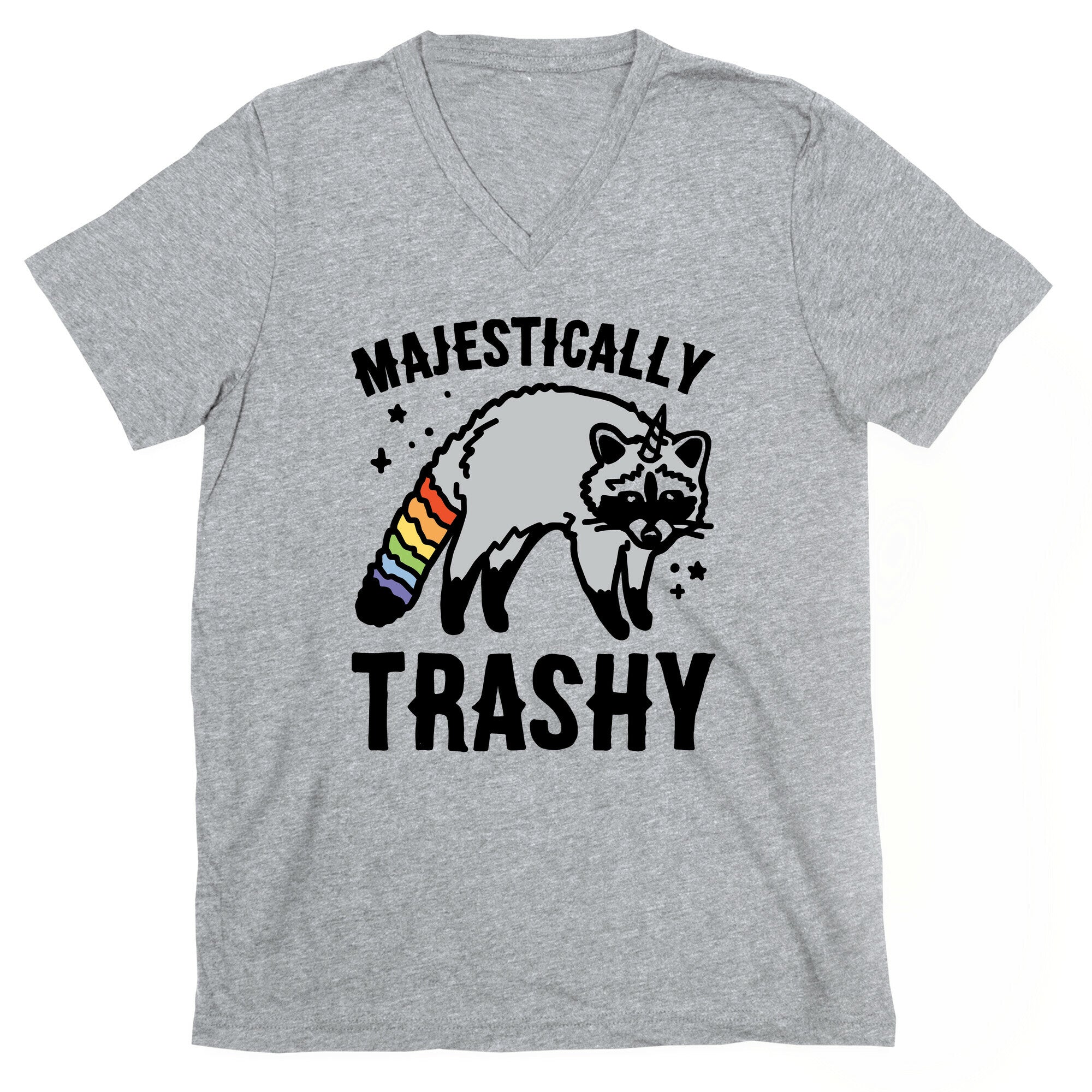 Majestically Trashy Raccoon  V-Neck