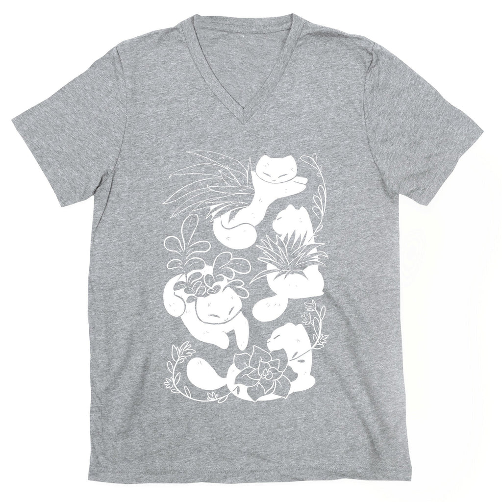 Succulent Cats V-Neck