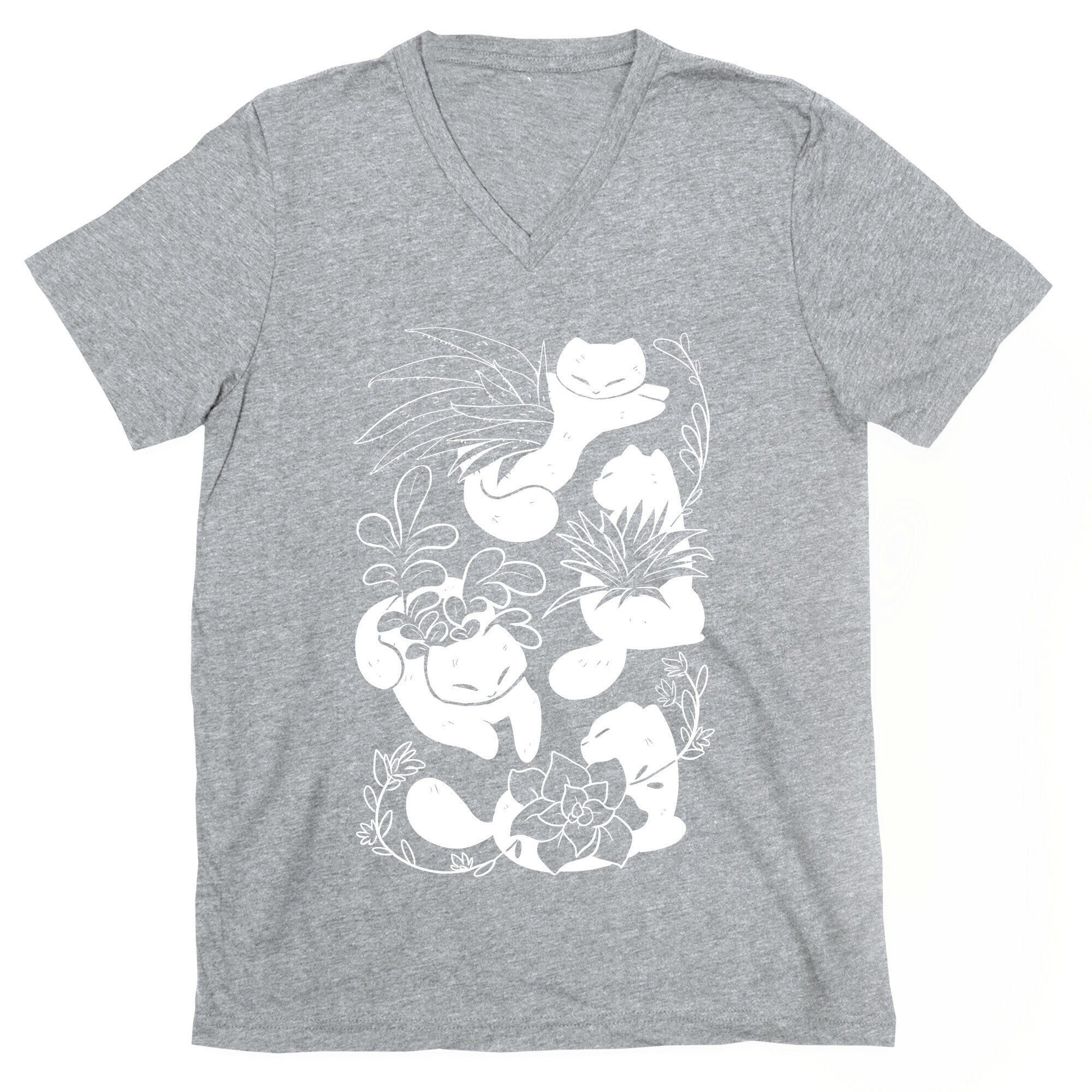 Succulent Cats V-Neck