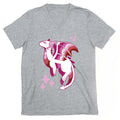 Lesbian Pride Dragon V-Neck
