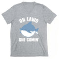 Oh Lawd She Comin' Shark V-Neck