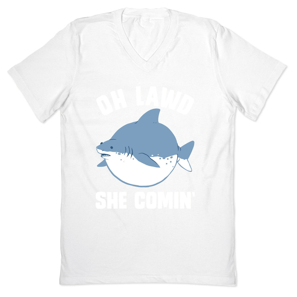 Oh Lawd She Comin' Shark V-Neck