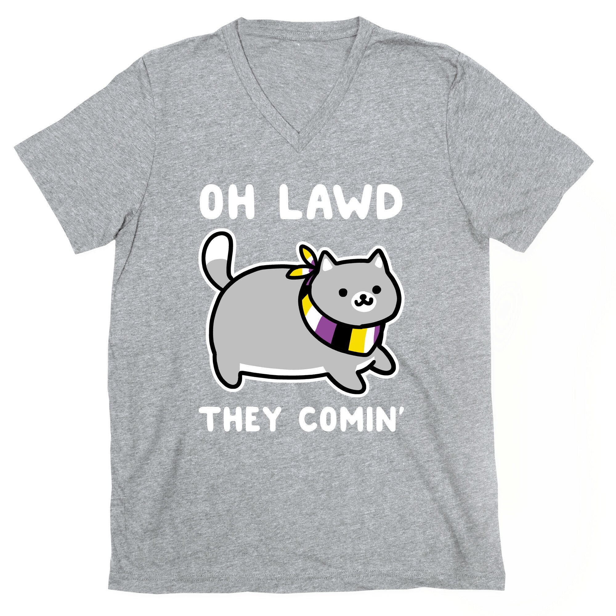 Oh Lawd, They Comin' - Non-Binary V-Neck