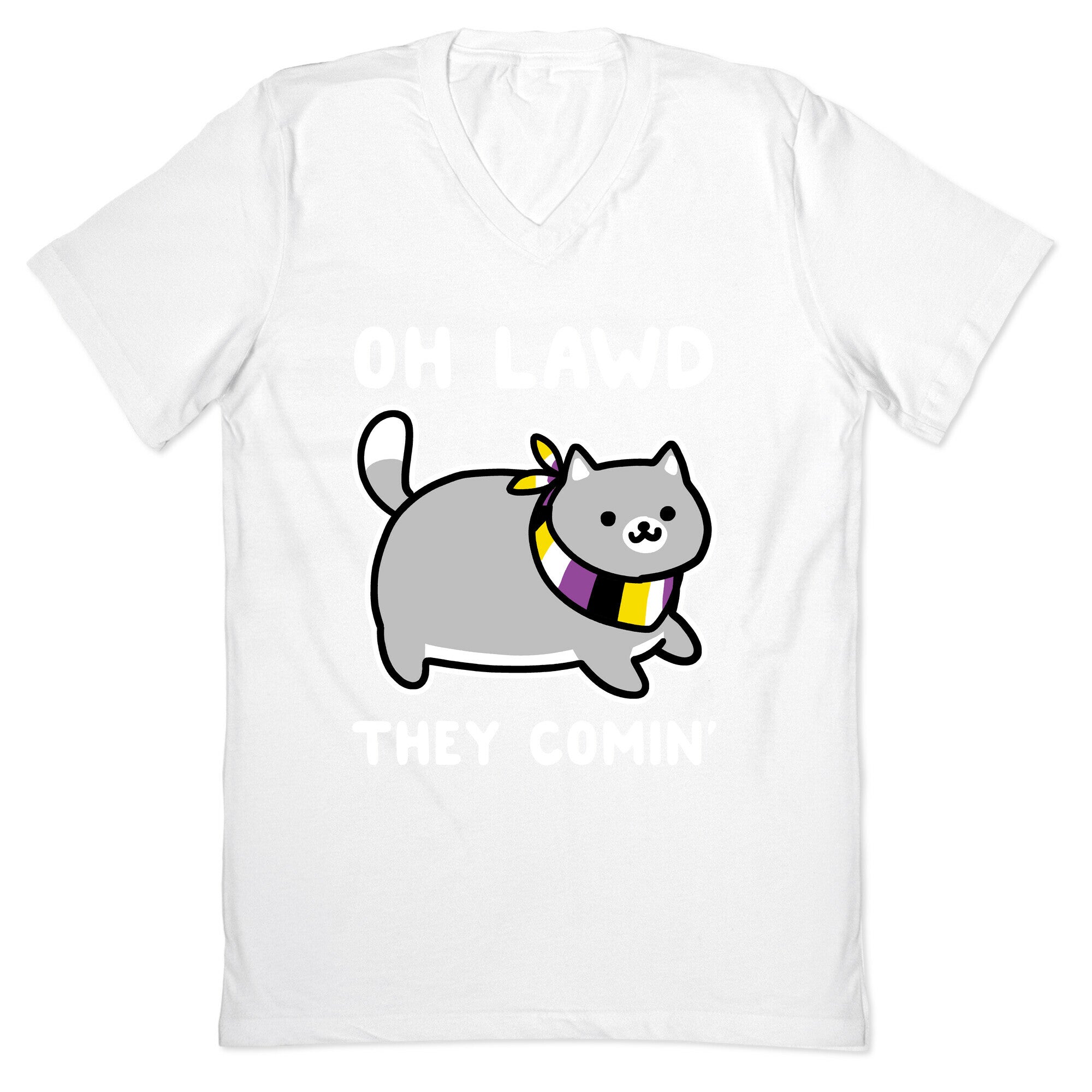 Oh Lawd, They Comin' - Non-Binary V-Neck
