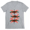Geometric Deco Flying Cranes V-Neck