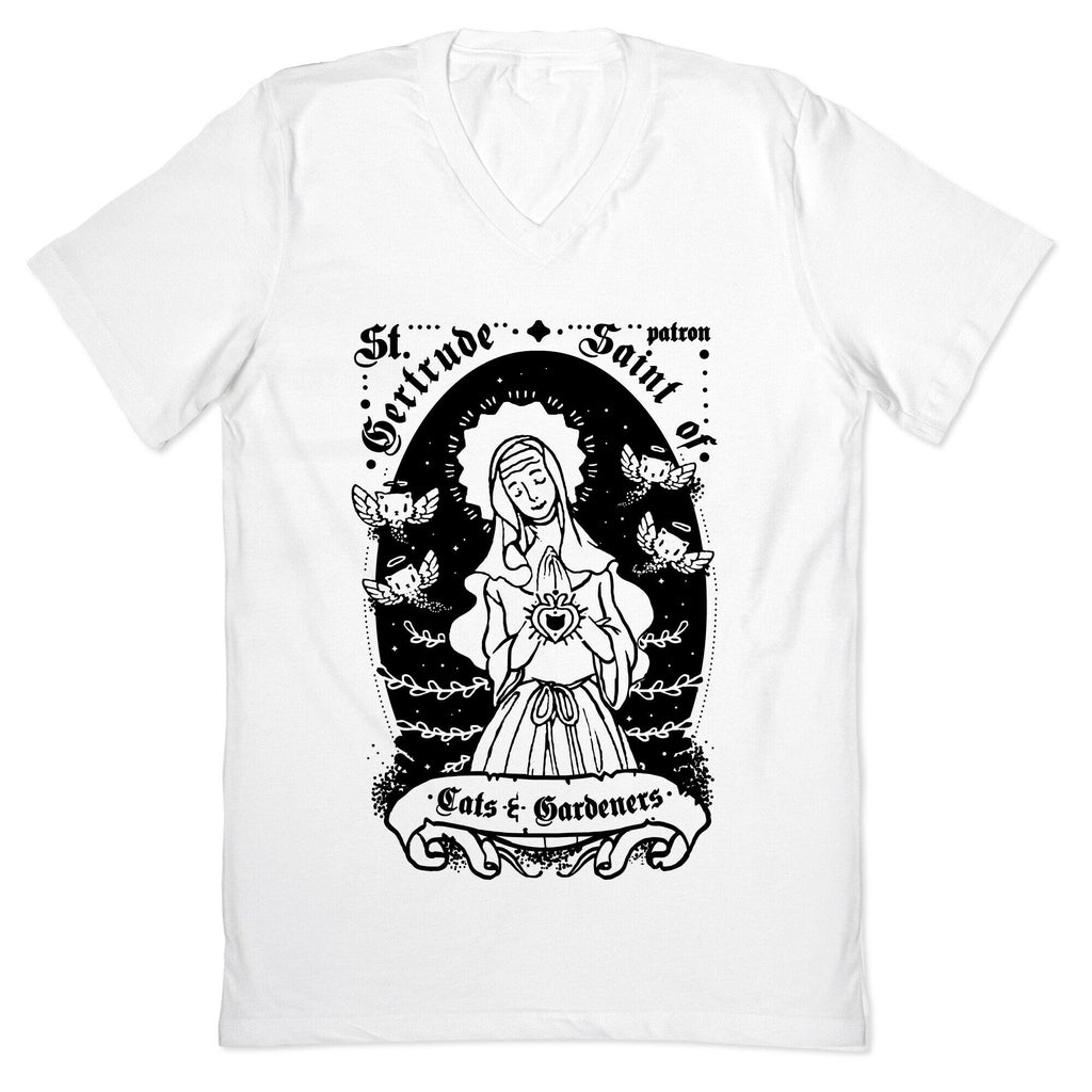 Saint Gertrude of Cats V-Neck