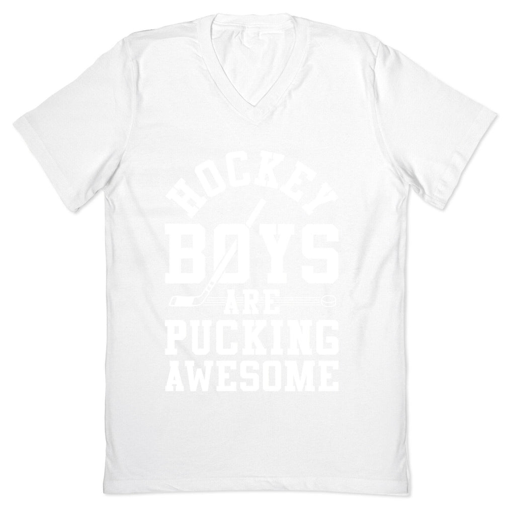Hockey Boys Are Pucking Awesome V-Neck