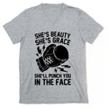 She's Beauty She's Grace She'll Punch You In The Face V-Neck