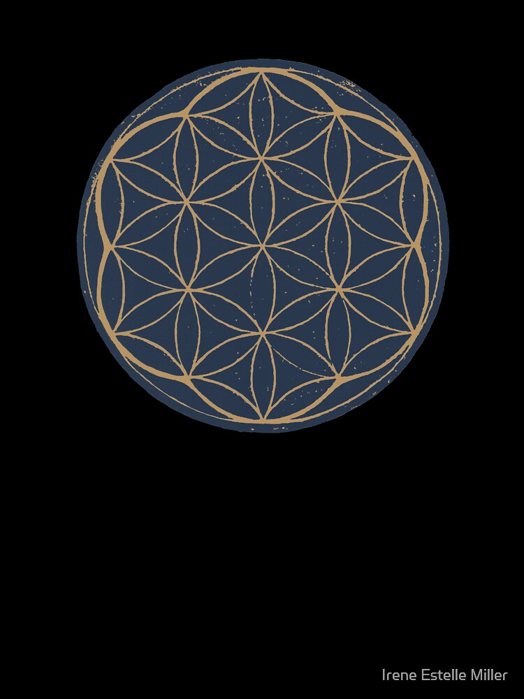 Flower of Life Linocut - Dusk + Fawn by Irene Estelle