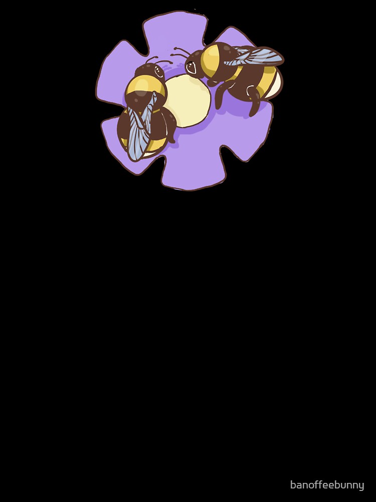 Cute Bees on a Flower by banoffeebunny