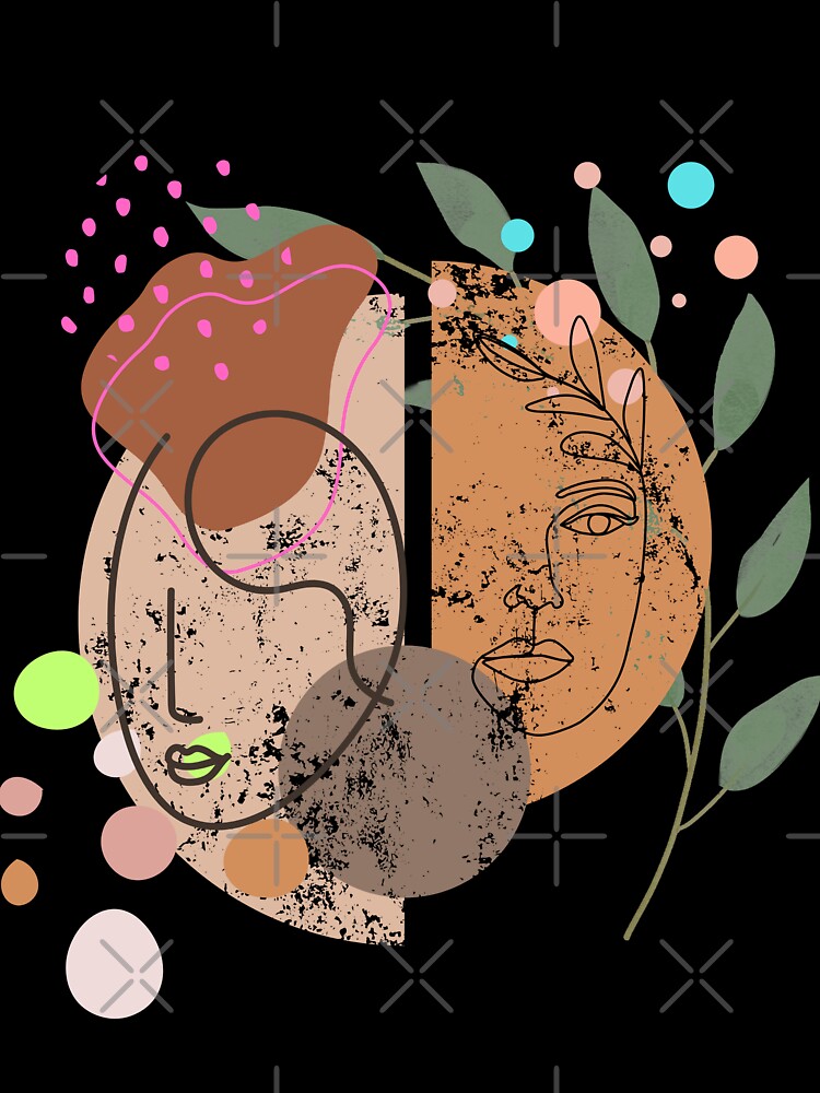 Boho Style Two Woman Face by ARTCLAYSTO