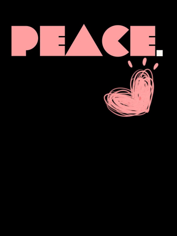 Peace Heart Minimalist Poster – Soft Aesthetic Girly Design by KleanGirlAesthetics
