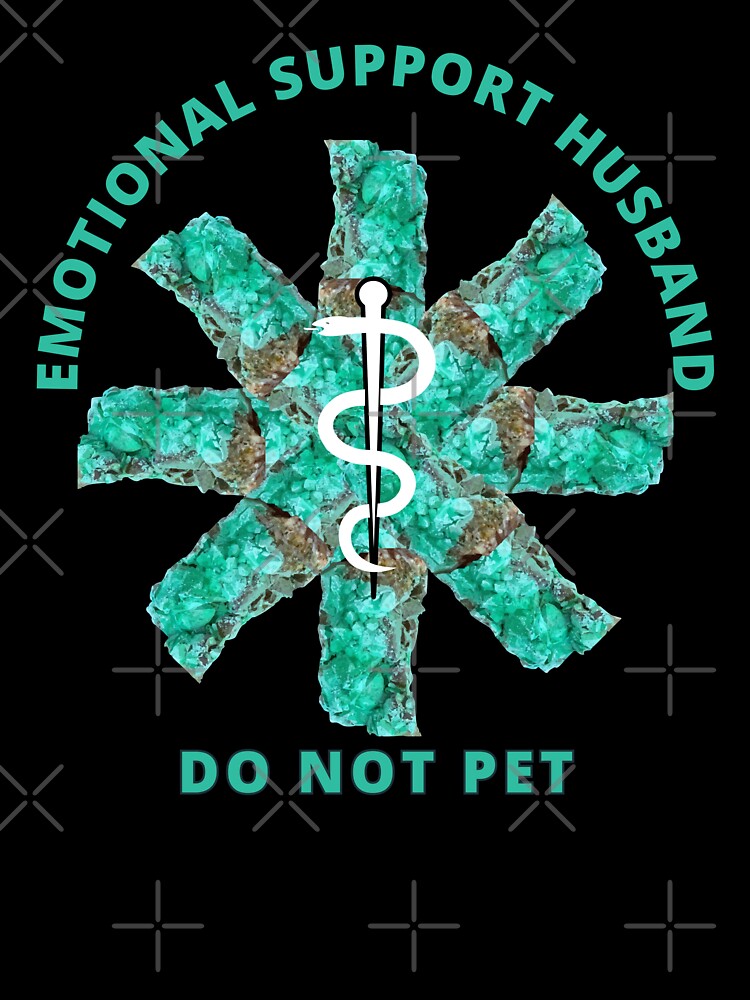 Emotional Support Husband Do Not Pet Malachite Powered Design by ArtDesignTp