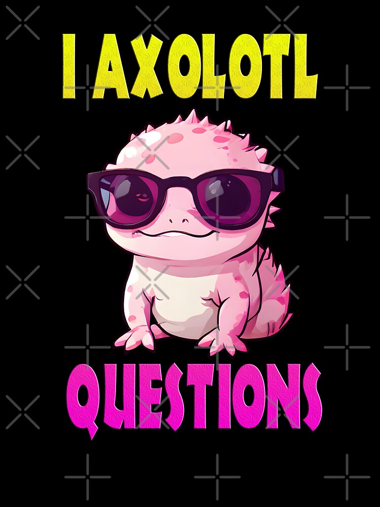 Cool Axolotl with Sunglasses Cartoon Art by RetroPop23